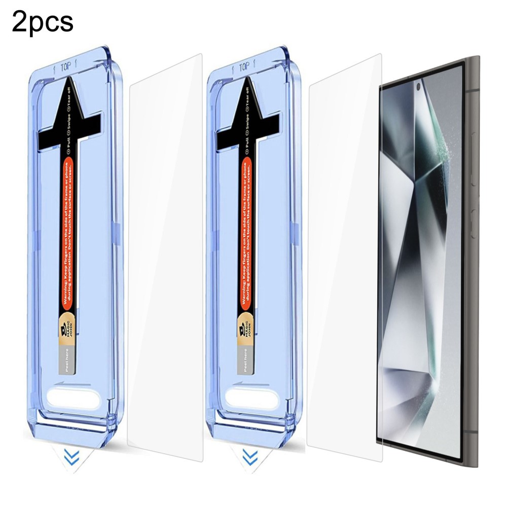  Samsung Galaxy S25 Ultra 2-PACK Skärmskydd Heltäckande Härdat Glas