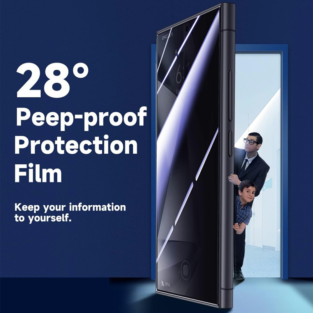  Galaxy S25 Plus/S24 Plus 2-PACK Skärmskydd Härdat Glas Privacy
