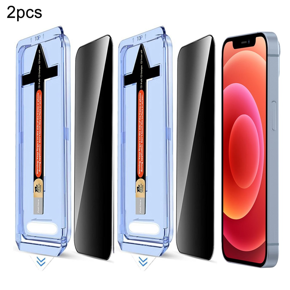  iPhone 12 / 12 Pro 2-PACK Skärmskydd Härdat Glas Privacy