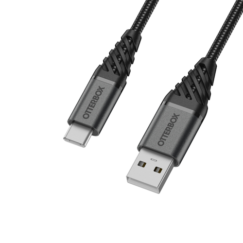 OtterBox OtterBox Premium 1m USB-C - USB-A Kabel Nylonflätad Svart