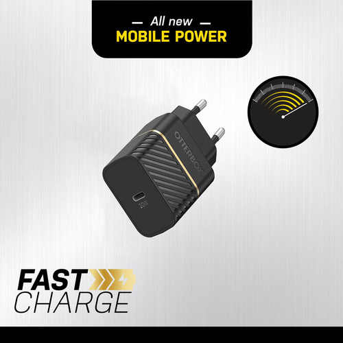 OtterBox OtterBox 20W PD USB-C Väggladdare Svart
