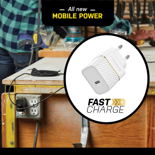 OtterBox OtterBox 30W GaN PD USB-C Väggladdare Vit