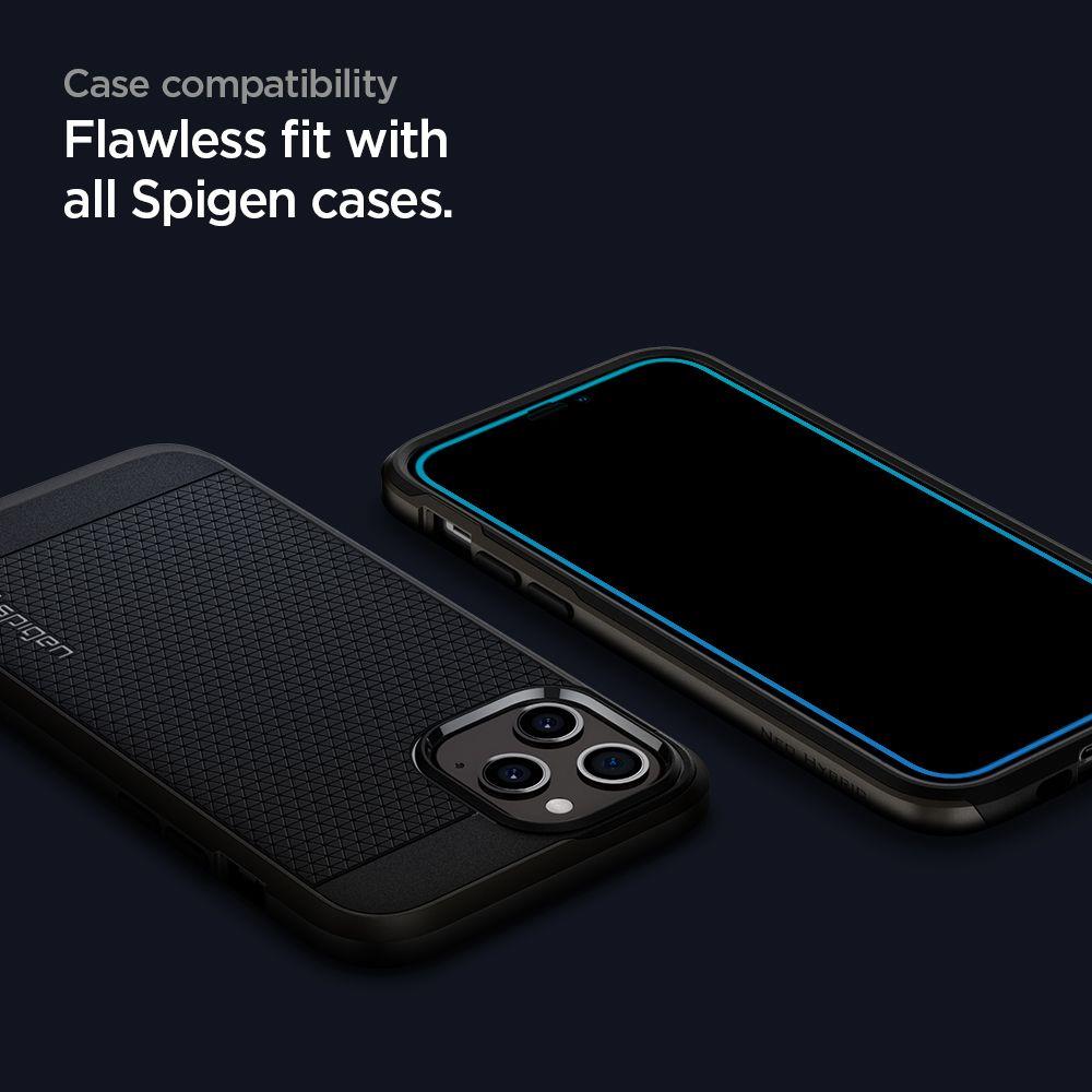 Spigen iPhone 12 Pro Max - Spigen 2-PACK AlignMaster GLAS.tR Heltäckande Skärmskydd