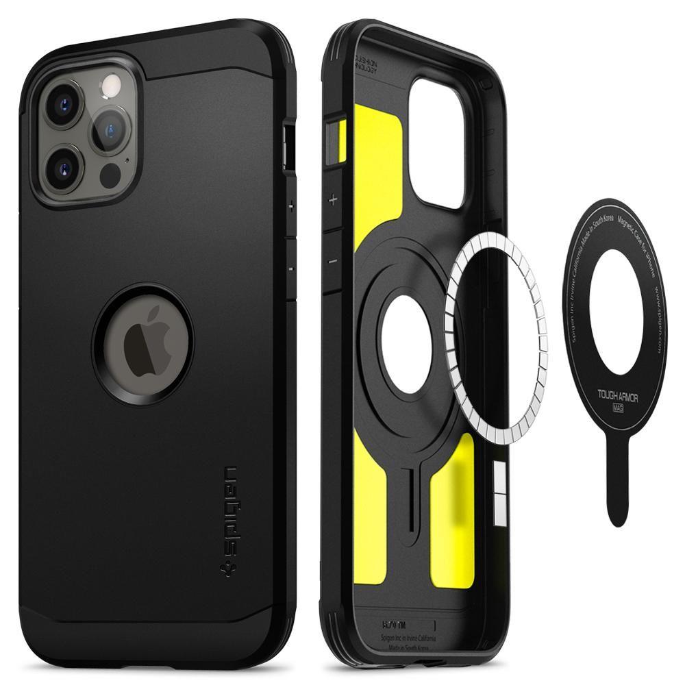 Spigen iPhone 12 Pro Max - Spigen MagSafe Tough Armor Skal - Svart