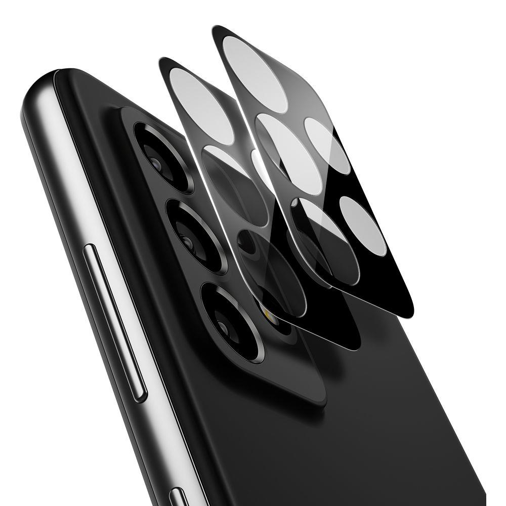 Spigen Samsung Galaxy A72 - Spigen 2-PACK Optik GLAS.tR Linsskydd