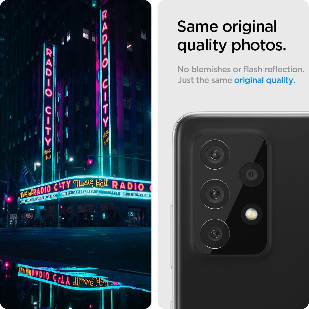 Spigen Samsung Galaxy A72 - Spigen 2-PACK Optik GLAS.tR Linsskydd