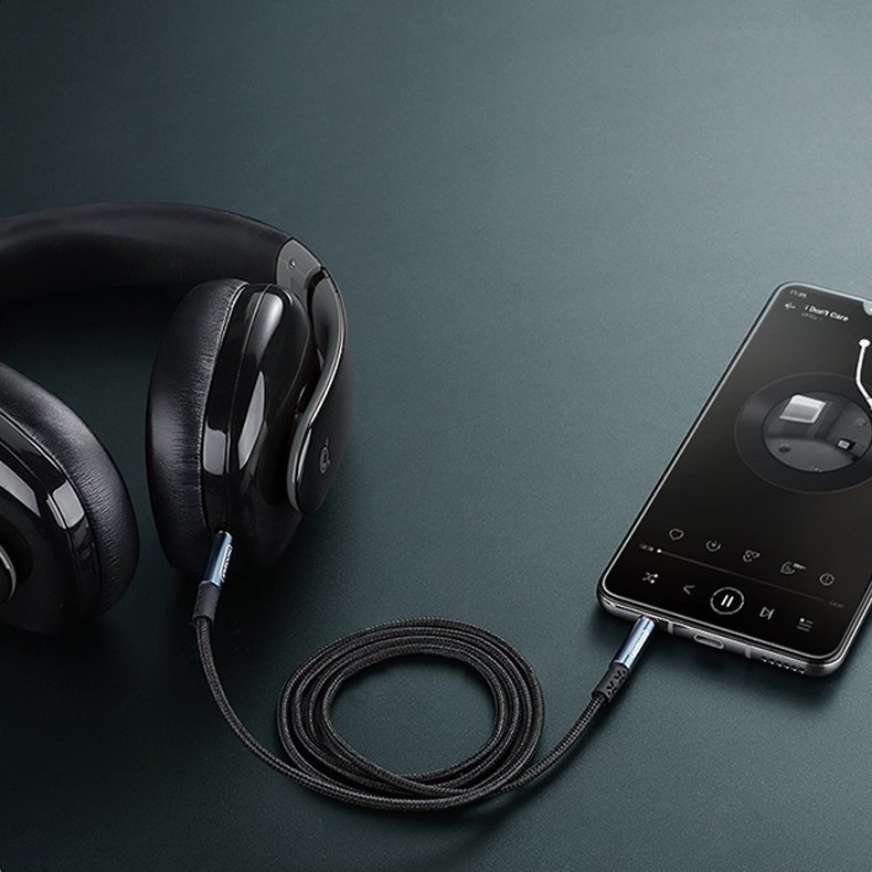 JOYROOM Joyroom 1m 3.5 mm AUX Ljudkabel Nylon - Mörk Blå