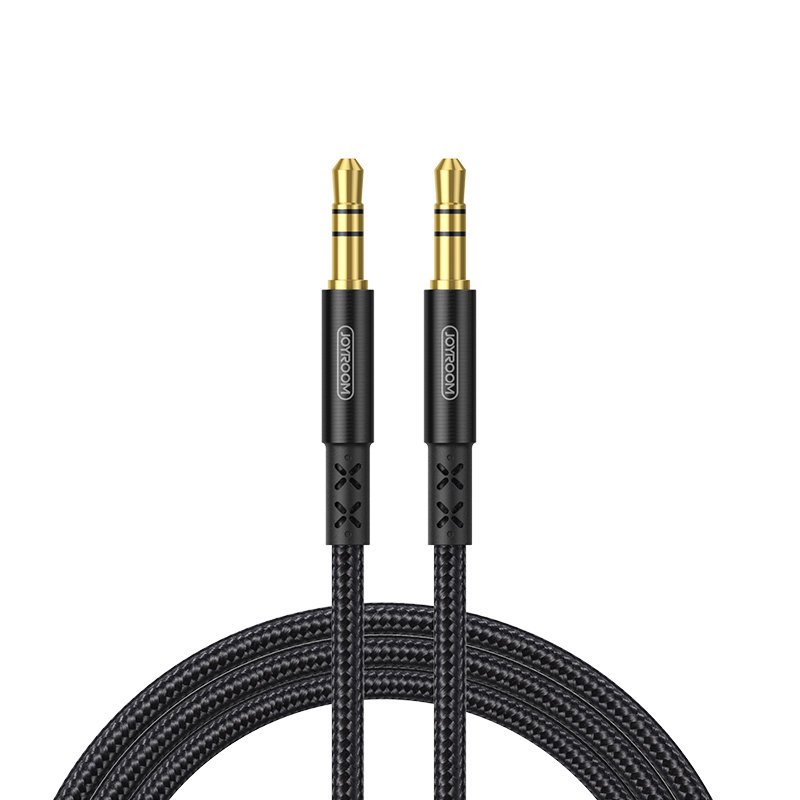JOYROOM Joyroom 2m 3.5 mm AUX Ljudkabel Nylon - Svart