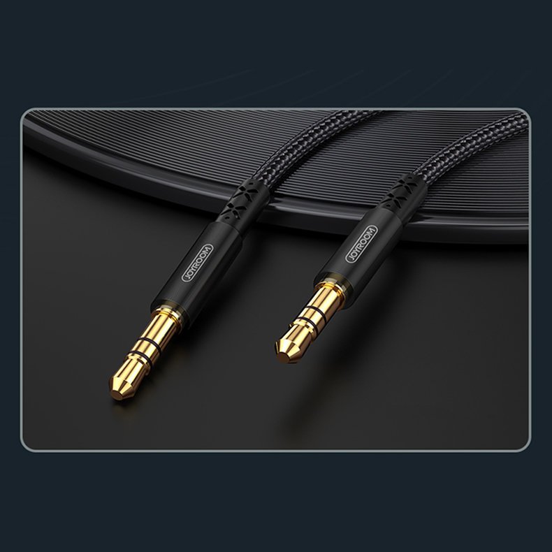 JOYROOM Joyroom 2m 3.5 mm AUX Ljudkabel Nylon - Svart