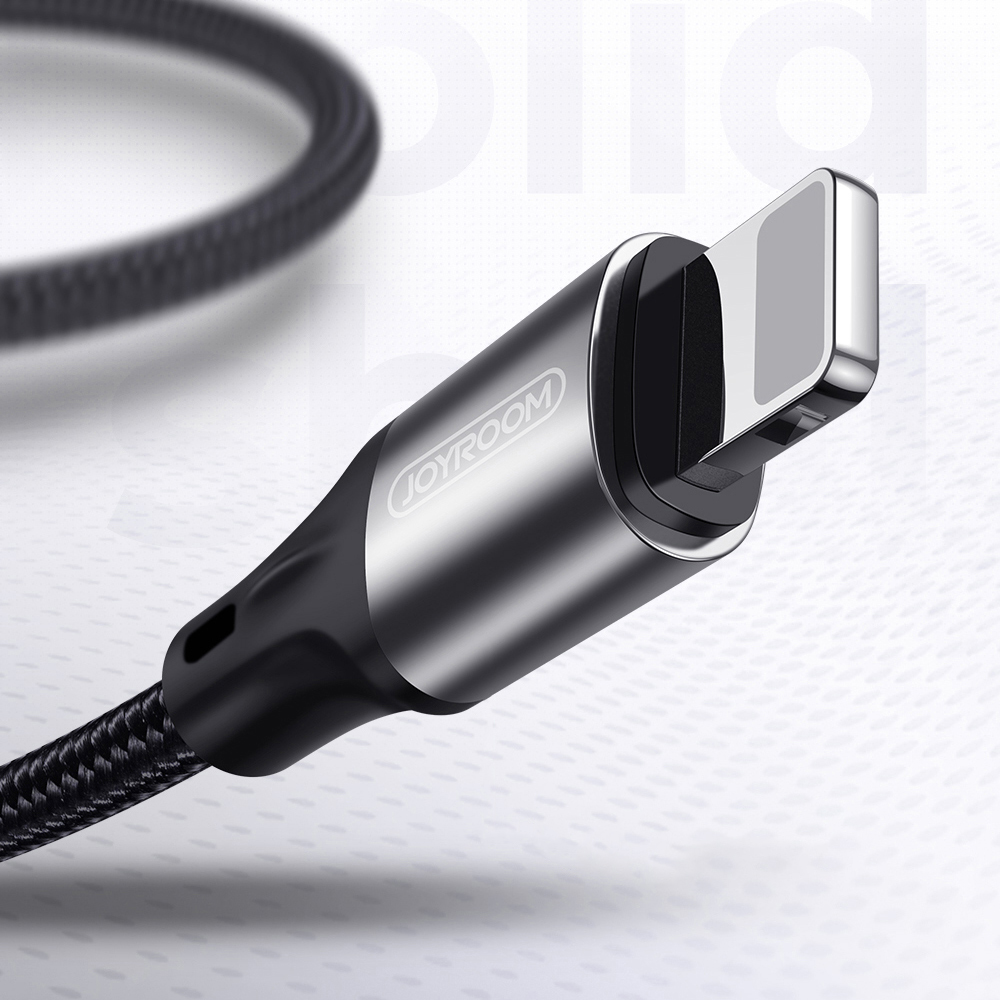 JOYROOM Joyroom 1m 3A Lightning Snabbladdning Nylon Kabel - Svart