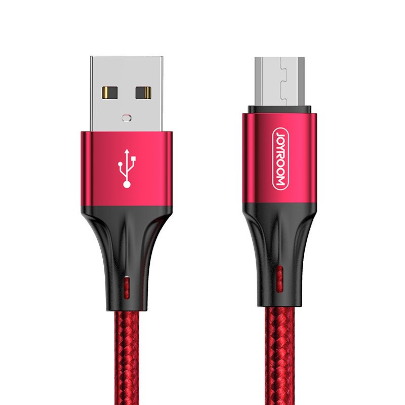 JOYROOM Joyroom 1.5m 3A MicroUSB Snabbladdning Nylon Kabel - Röd