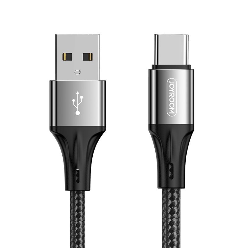 JOYROOM Joyroom 1m 3A USB-C Snabbladdning Nylon Kabel - Svart
