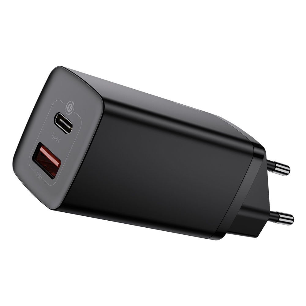 BASEUS Baseus GaN2 65W PD QC USB-C / USB-A Snabbladdare - Svart
