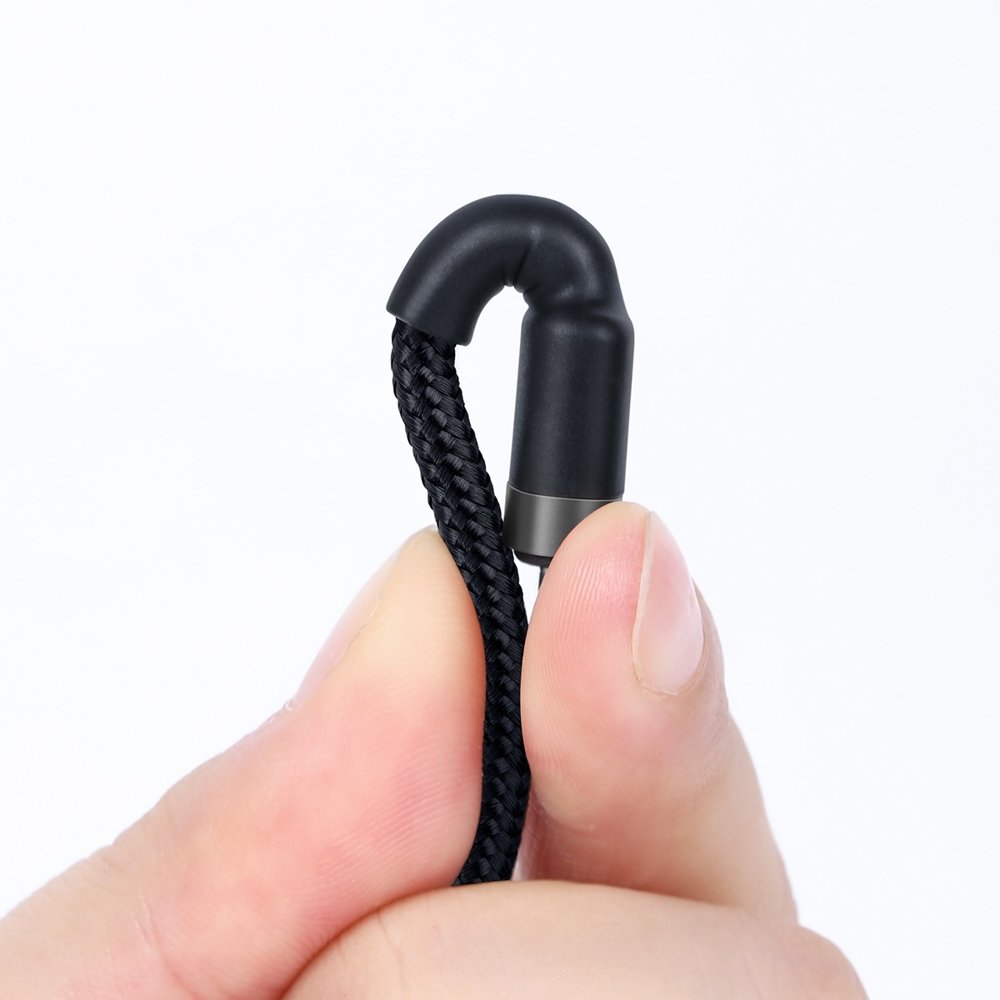 BASEUS Baseus Cafule 1m 60W PD QC USB-C - USB-C Nylon Kabel - Svart/Grå
