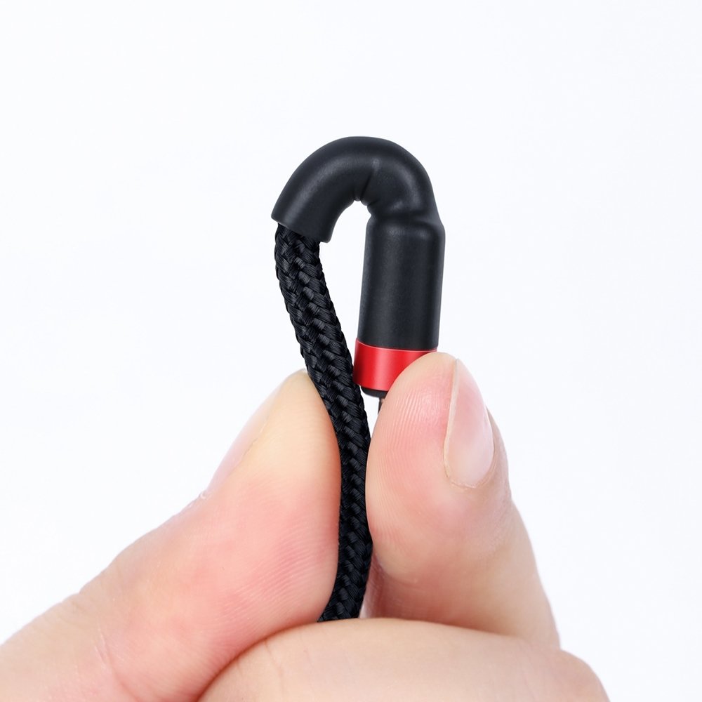 BASEUS Baseus Cafule 2m 60W PD QC USB-C - USB-C Nylon Kabel - Svart/Röd
