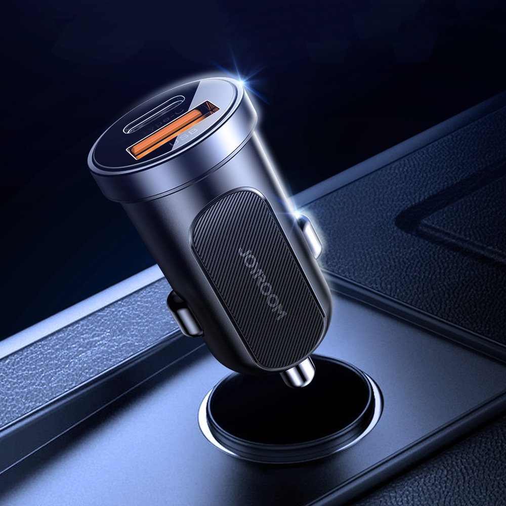 JOYROOM Joyroom Mini 30W 5A PD QC USB-C / USB Billaddare - Mörk Blå