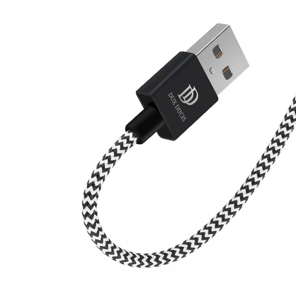 DUX DUCIS DUX DUCIS 1M Lightning Kabel Quick Charge - Svart/Vit
