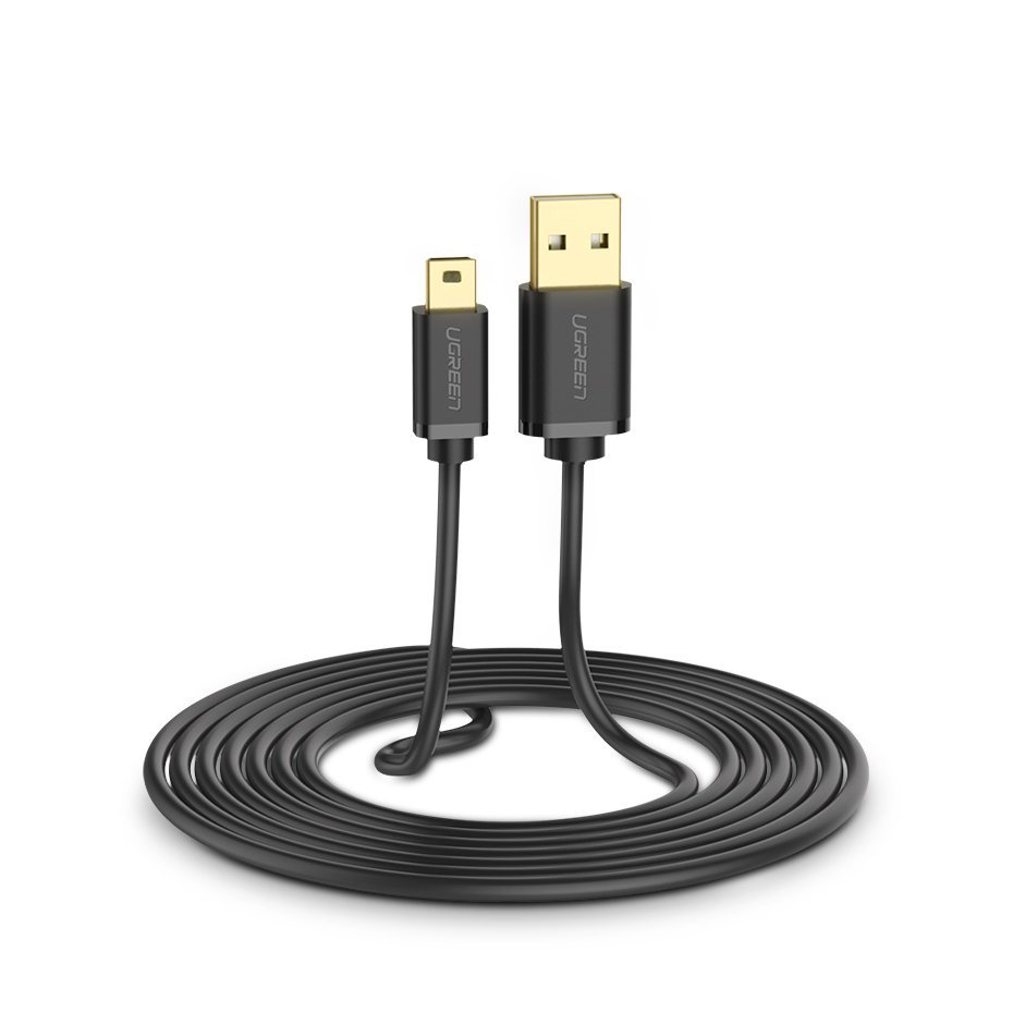 UGREEN Ugreen 2m USB-A - USB Mini-B 5 Pin Laddningskabel Svart
