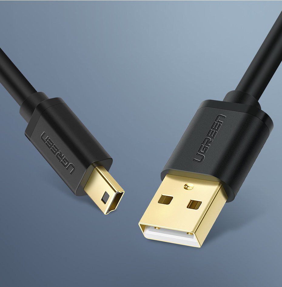 UGREEN Ugreen 2m USB-A - USB Mini-B 5 Pin Laddningskabel Svart