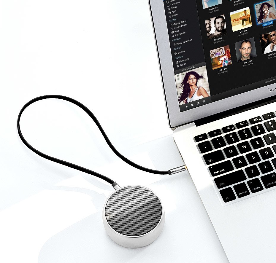 UGREEN Ugreen 1m 3.5 mm AUX Ljudkabel Trasselfri Silver
