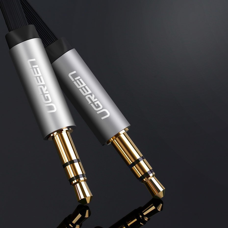 UGREEN Ugreen 1m 3.5 mm AUX Ljudkabel Trasselfri Silver