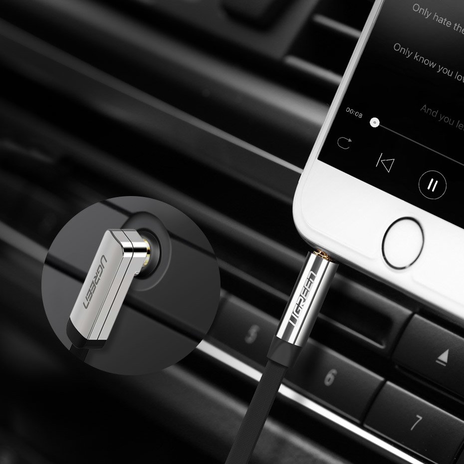UGREEN Ugreen 3m 3.5 mm AUX Ljudkabel Trasselfri Silver