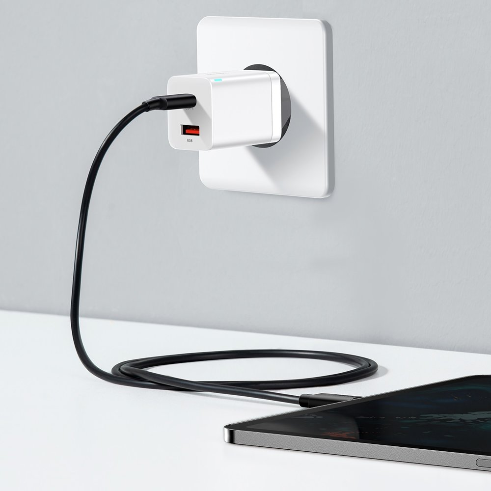 BASEUS Baseus 30W Super Pro USB-C / USB-A PD QC Väggladdare Vit