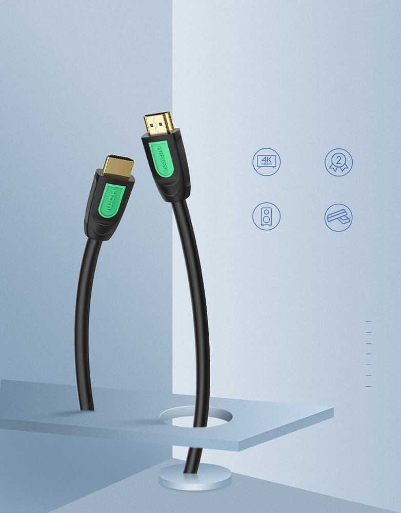 UGREEN Ugreen 2m HDMI Kabel 19 Pin 4K 60Hz Svart