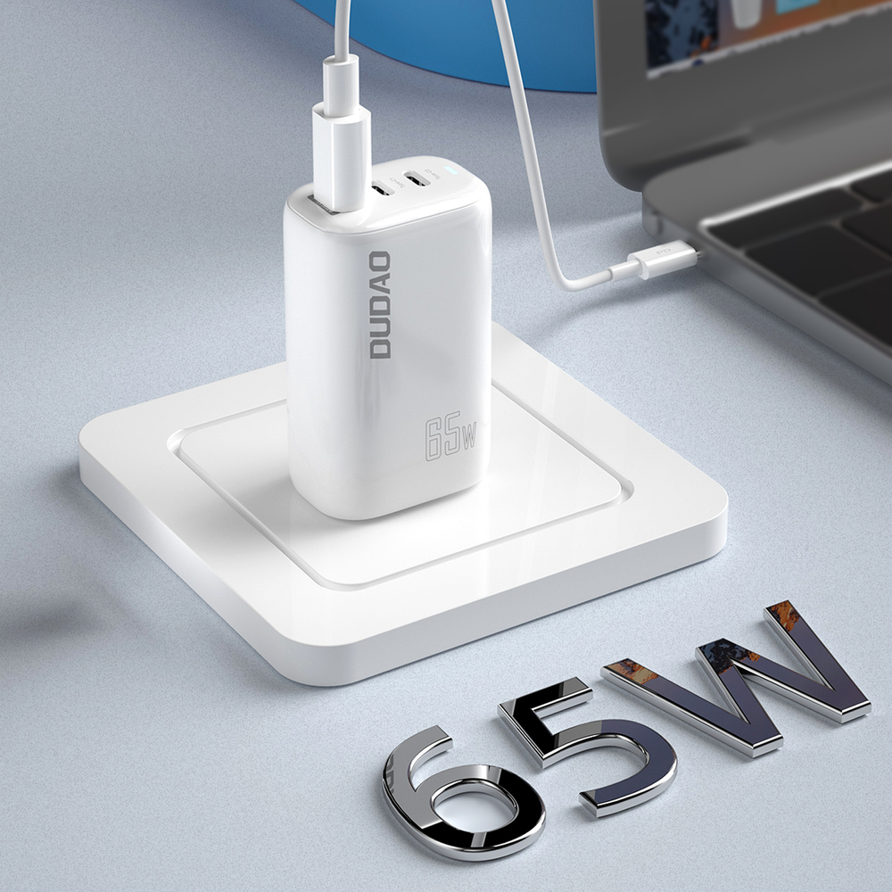 DUDAO Dudao 65W GaN 3in1 Reseadapter Laddare PD QC Vit