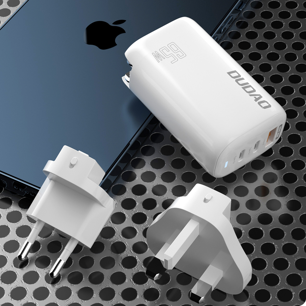 DUDAO Dudao 65W GaN 3in1 Reseadapter Laddare PD QC Vit