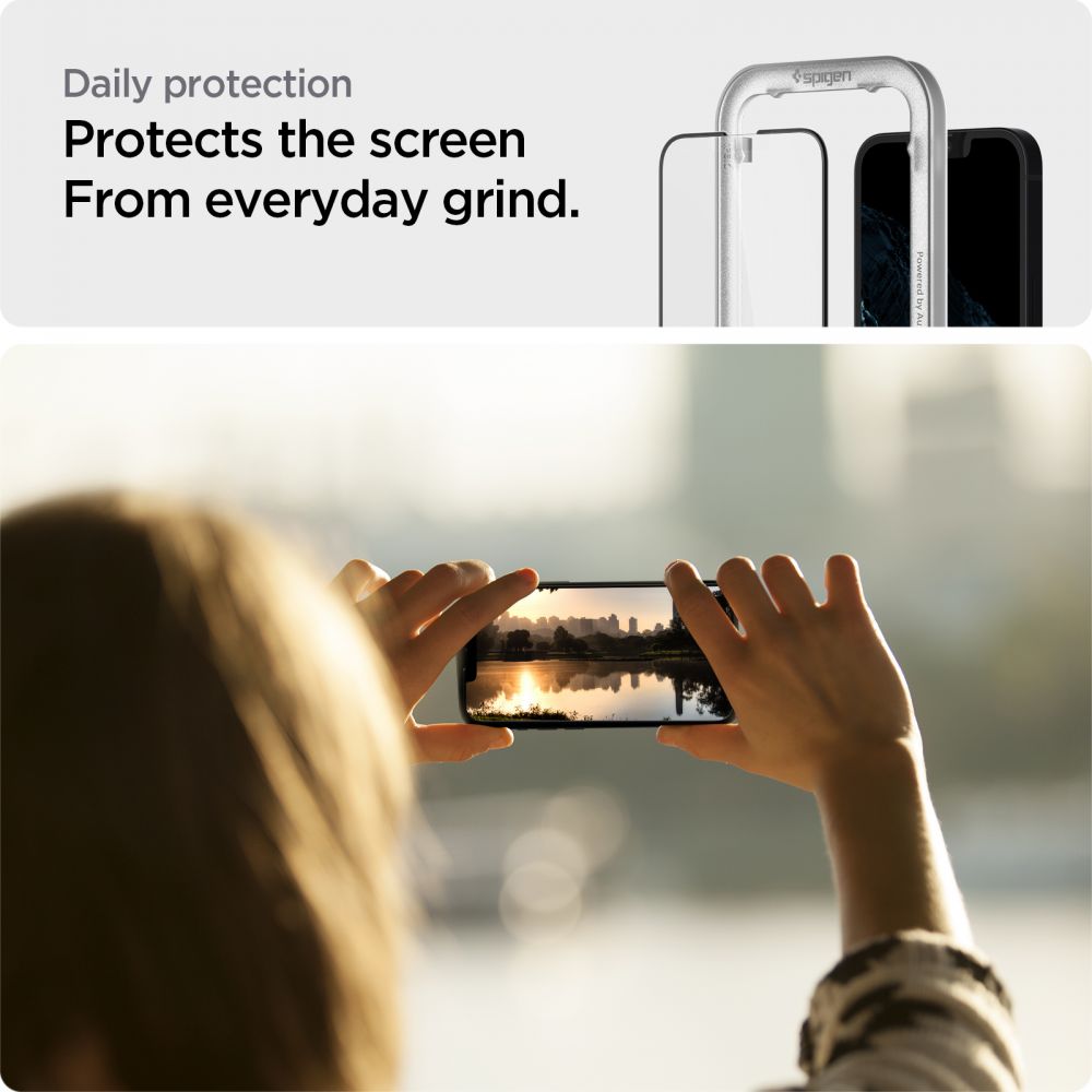 Spigen Spigen iPhone 17e/16e/14/13/13 Pro 2-PACK ALM Heltäckande Skärmskydd