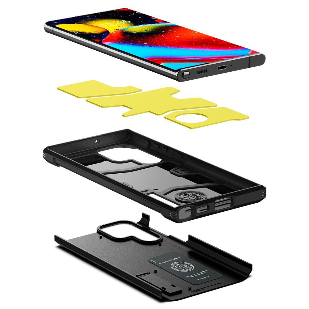 Spigen Spigen Samsung Galaxy S22 Ultra Skal Tough Armor Svart