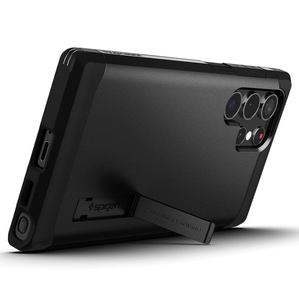 Spigen Spigen Samsung Galaxy S22 Ultra Skal Tough Armor Svart