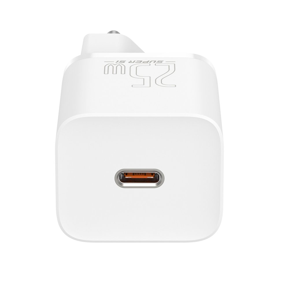BASEUS Baseus Super Si 25W PD QC Väggladdare USB-C Vit