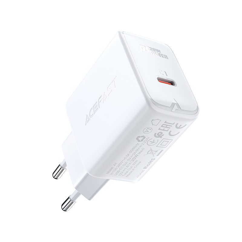 Acefast Acefast 20W PD USB-C Snabbladdare Väggladdare Vit