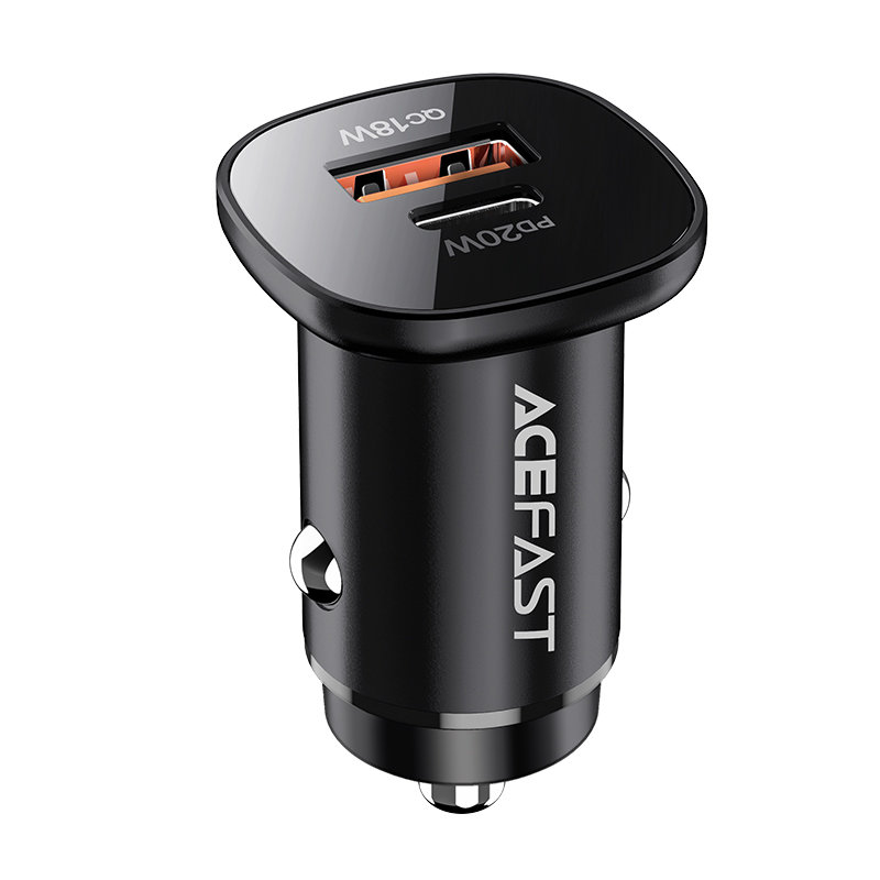 Acefast Acefast 38W PD PPS QC Billaddare USB-C / USB-A Svart