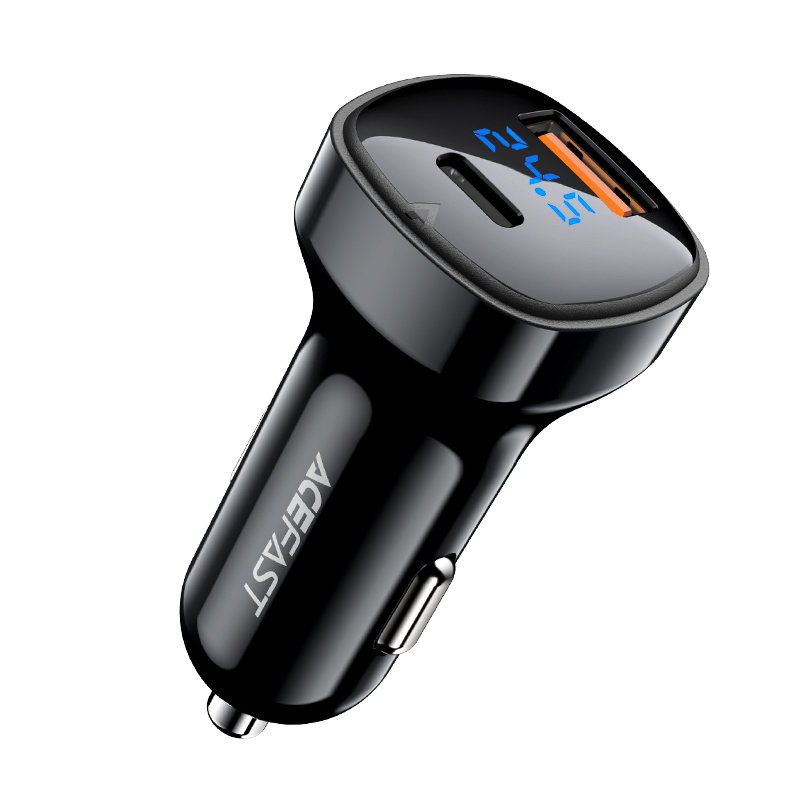 Acefast Acefast 66W PD PPS QC Billaddare USB-C / USB-A Svart
