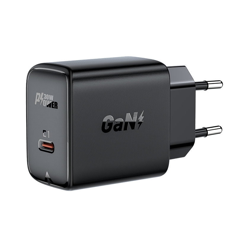 Acefast Acefast 30W GaN PD QC USB-C Väggladdare Svart
