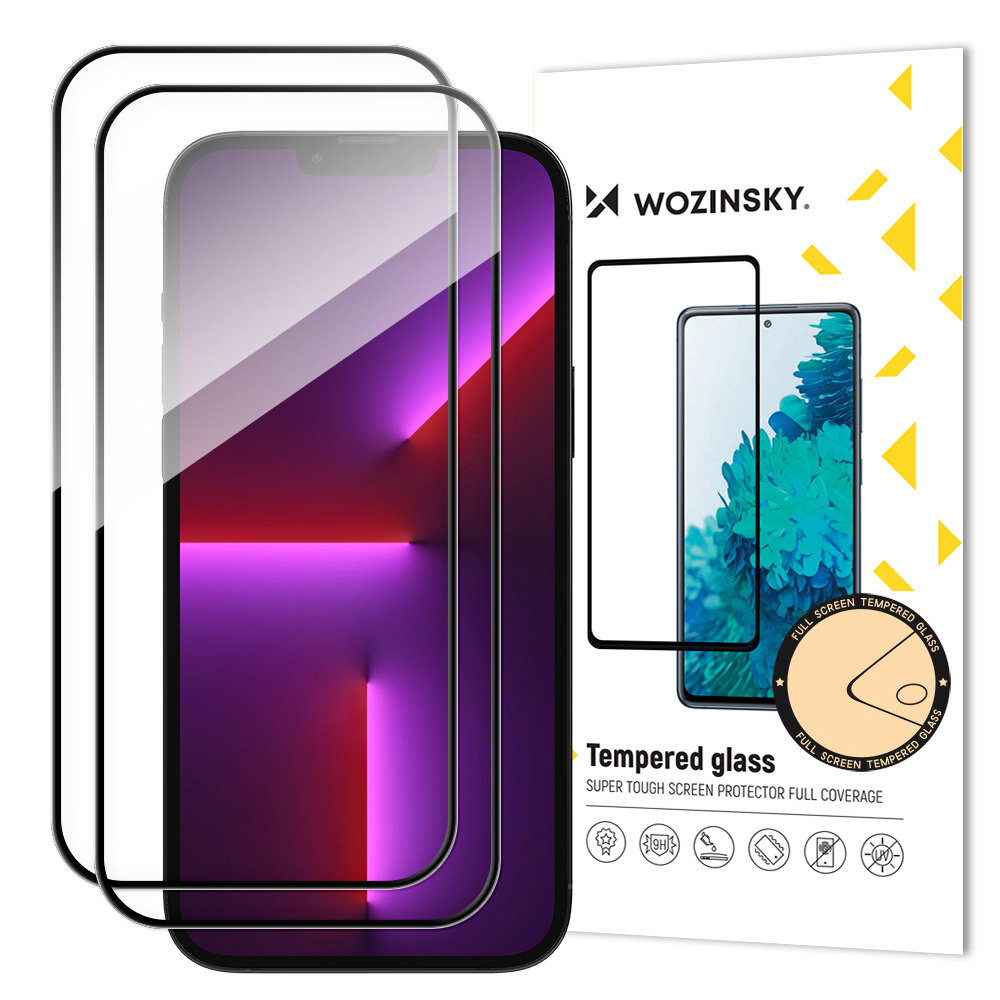 Wozinsky Wozinsky iPhone 14 Pro 2-PACK Skärmskydd Heltäckande Härdat Glas