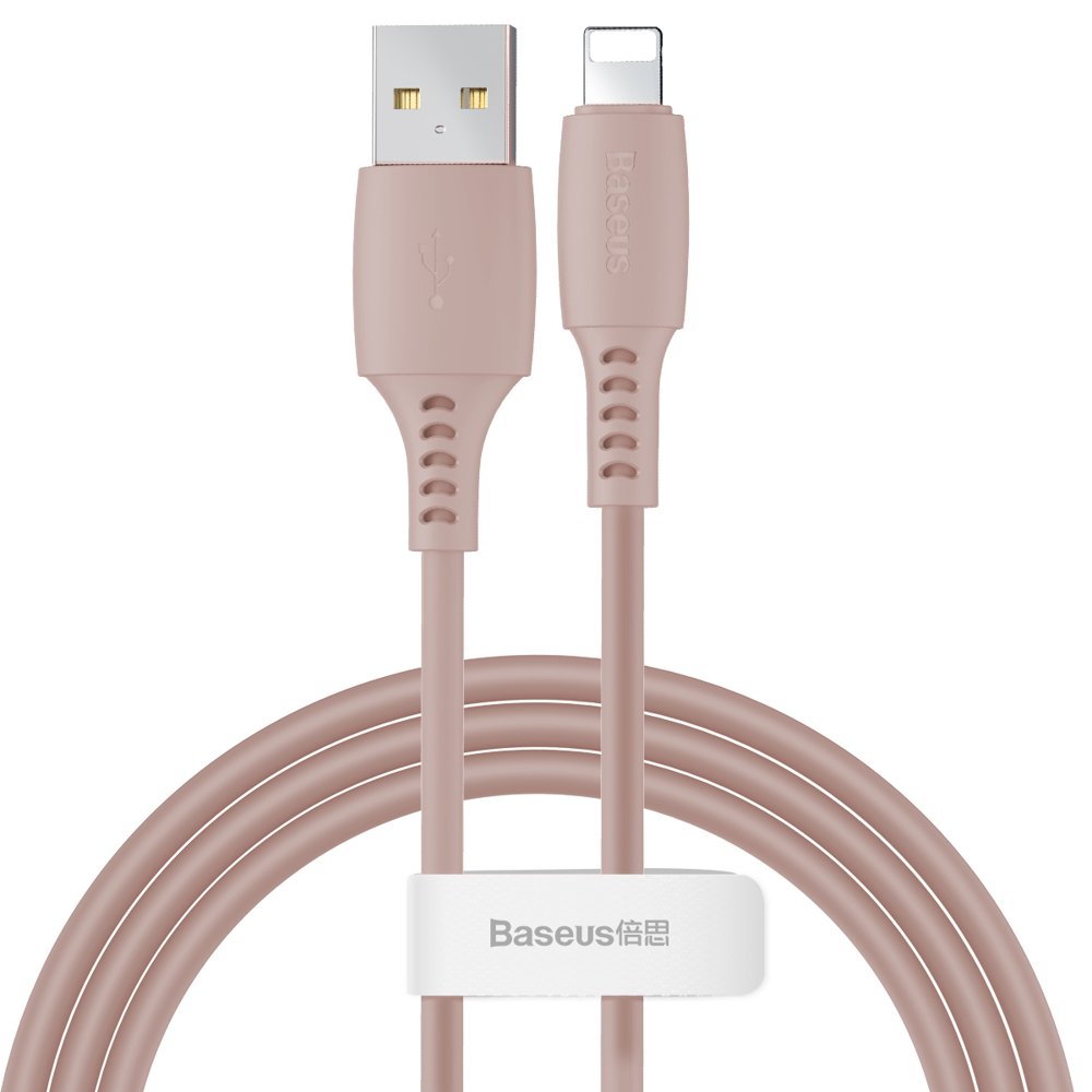 BASEUS BASEUS 1.2m Lightning Kabel 2.4A - Rosa