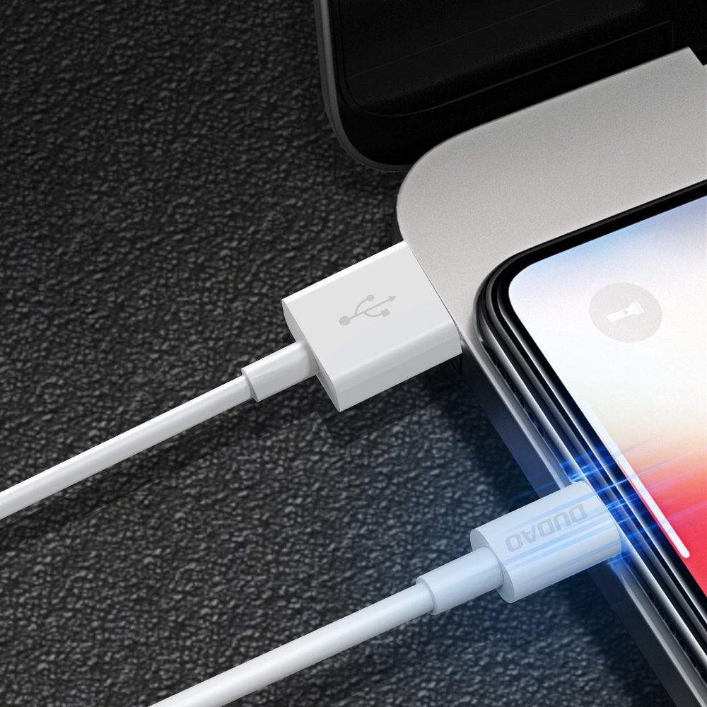 DUDAO Dudao 1m Lightning Kabel Snabbladdning - Vit