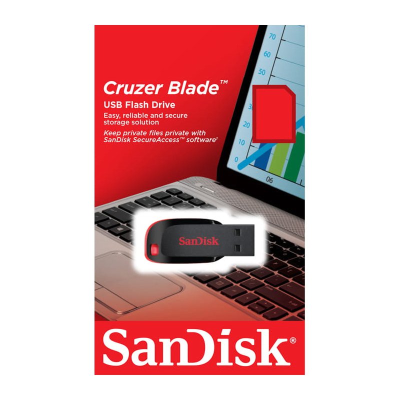 SanDisk SanDisk Cruzer Blade USB Minneskort - 32 GB