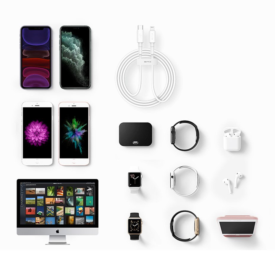 BASEUS Baseus BMX MFi 1.2m 18W USB-C - Lightning Kabel - Vit