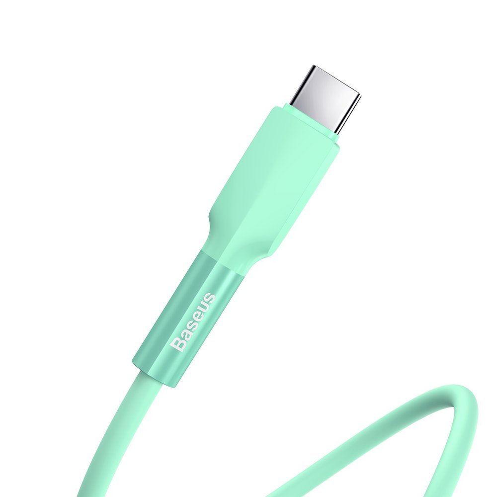 BASEUS Baseus Silica Gel 1m 3A USB-C Kabel - Grön