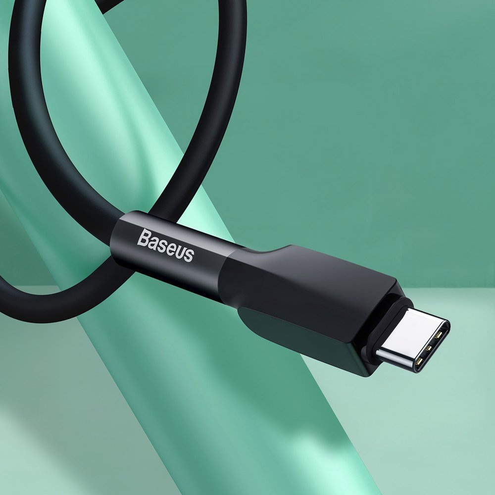 BASEUS Baseus Silica Gel 2m 2A USB-C Kabel - Svart