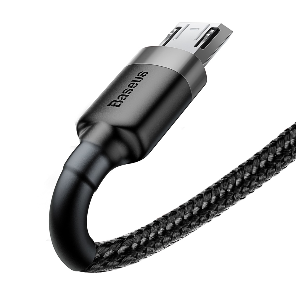 BASEUS Baseus Cafule 2m Micro USB QC3.0 Laddningskabel - Svart/Grå