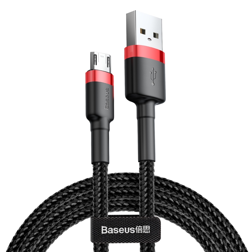 BASEUS Baseus Cafule 2m Micro USB QC3.0 Laddningskabel - Svart/Röd