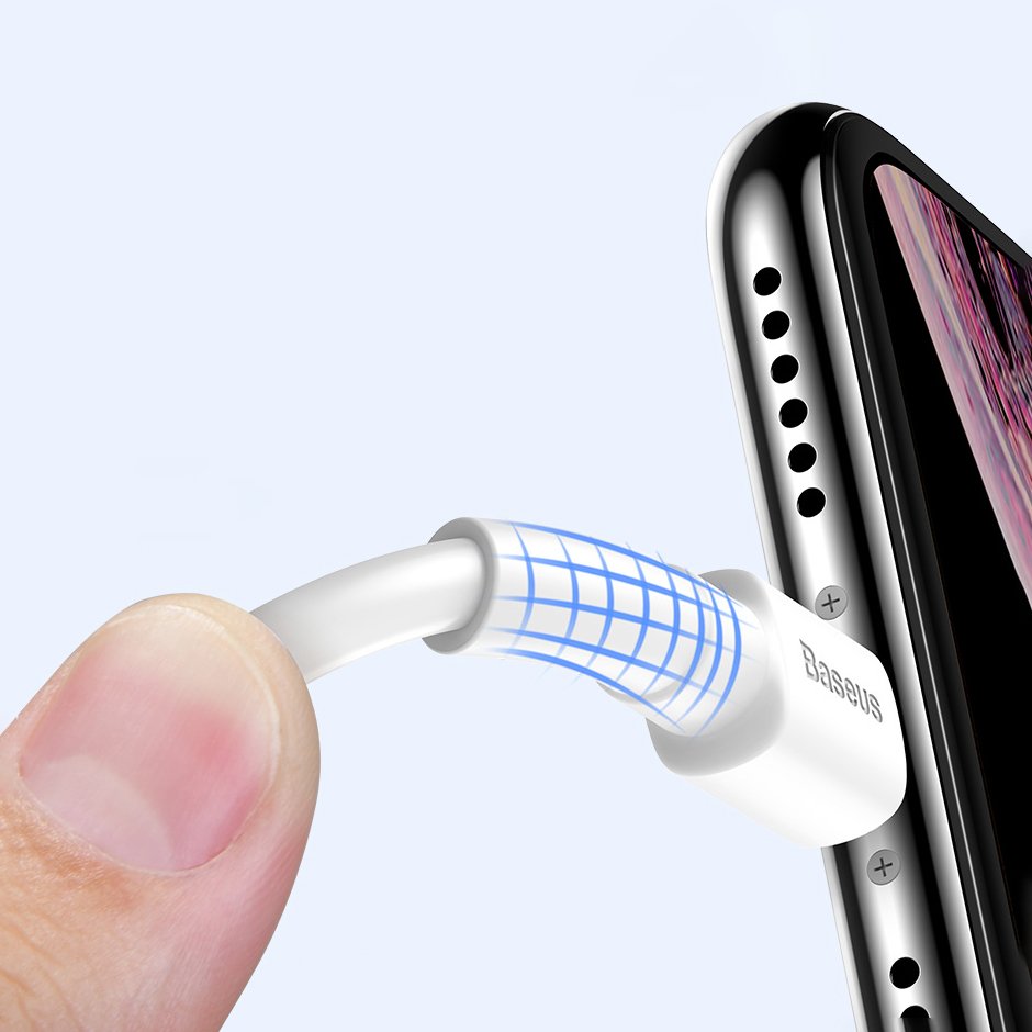 BASEUS Baseus 1m 2.4A Micro USB Laddningskabel - Vit