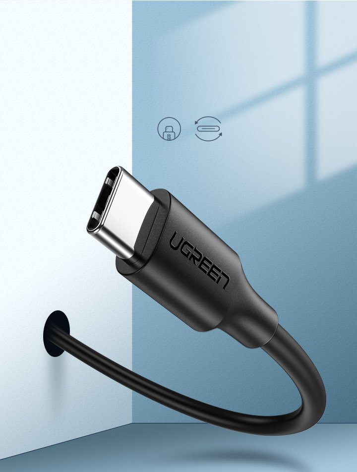 UGREEN Ugreen 2A 1m USB-C Kabel - Svart