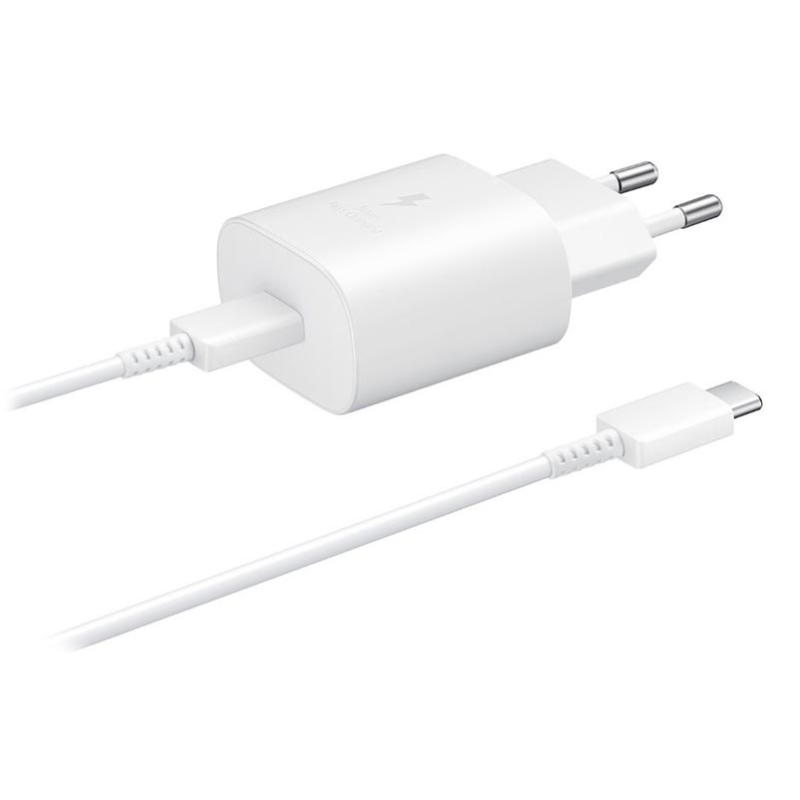 Samsung Samsung 25W 3A USB-C Laddare EP-TA800 inkl. 1.8m USB-C Kabel Vit